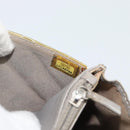 CHANEL Matelasse Chain Shoulder Wallet Patent Gold Silver CC Auth 196109-11