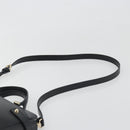 FURLA Hand Bag Leather 2way Black Gold Tone Auth 196110A-15