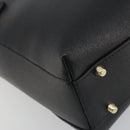FURLA Hand Bag Leather 2way Black Gold Tone Auth 196110A-17
