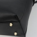 FURLA Hand Bag Leather 2way Black Gold Tone Auth 196110A-18