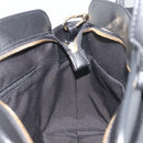 FURLA Hand Bag Leather 2way Black Gold Tone Auth 196110A-21