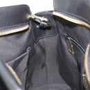 FURLA Hand Bag Leather 2way Black Gold Tone Auth 196110A-22