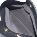FURLA Hand Bag Leather 2way Black Gold Tone Auth 196110A-25
