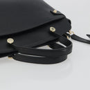 FURLA Hand Bag Leather 2way Black Gold Tone Auth 196110A-7