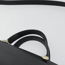 FURLA Hand Bag Leather 2way Black Gold Tone Auth 196110A-14