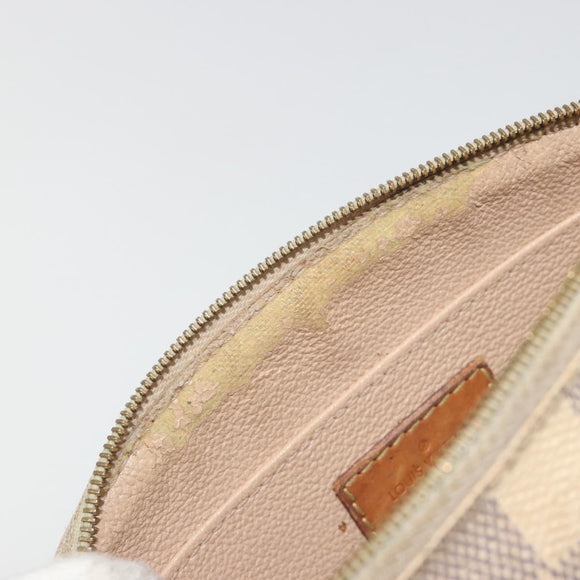LOUIS VUITTON Damier Azur Pochette Cosmetic PM Pouch N60024 LV Auth 196115