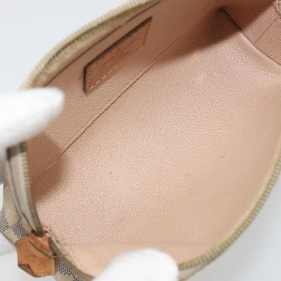 LOUIS VUITTON Damier Azur Pochette Cosmetic PM Pouch N60024 LV Auth 196115
