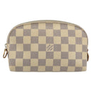 LOUIS VUITTON Damier Azur Pochette Cosmetic PM Pouch N60024 LV Auth 196115-13