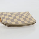 LOUIS VUITTON Damier Azur Pochette Cosmetic PM Pouch N60024 LV Auth 196115-5