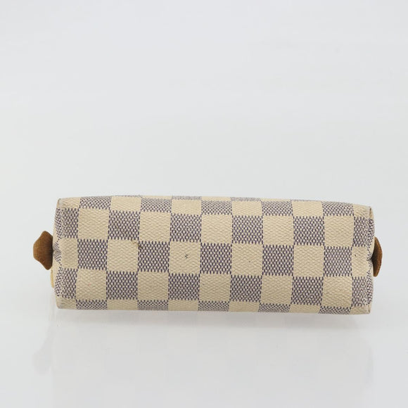 LOUIS VUITTON Damier Azur Pochette Cosmetic PM Pouch N60024 LV Auth 196115