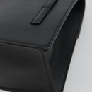 BURBERRY Hand Bag Leather Black Silver Auth 196118-15