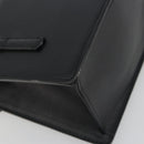 BURBERRY Hand Bag Leather Black Silver Auth 196118-16