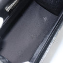 BURBERRY Hand Bag Leather Black Silver Auth 196118-11