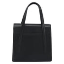 BURBERRY Hand Bag Leather Black Silver Auth 196118-2