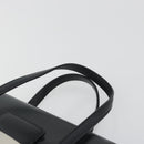 BURBERRY Hand Bag Leather Black Silver Auth 196118-8
