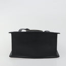 BURBERRY Hand Bag Leather Black Silver Auth 196118-5