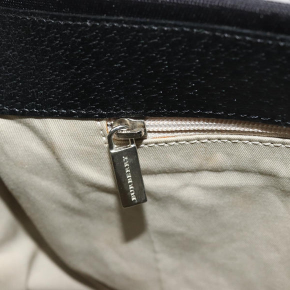 BURBERRY Shoulder Bag Canvas Black Silver Auth 196119