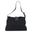 BURBERRY Shoulder Bag Canvas Black Silver Auth 196119-3