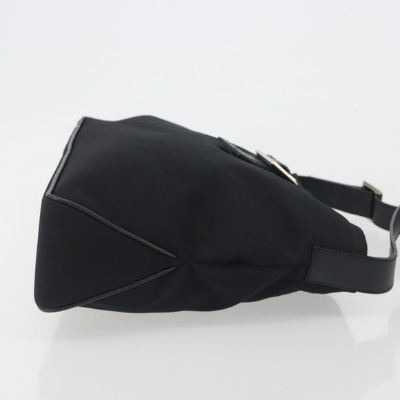BURBERRY Shoulder Bag Canvas Black Silver Auth 196119