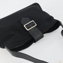 BURBERRY Shoulder Bag Canvas Black Silver Auth 196119-6