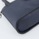 Christian Dior Trotter Hand Bag PVC Leather Navy Gold Tone Auth 196124-11