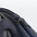 Christian Dior Trotter Hand Bag PVC Leather Navy Gold Tone Auth 196124-14