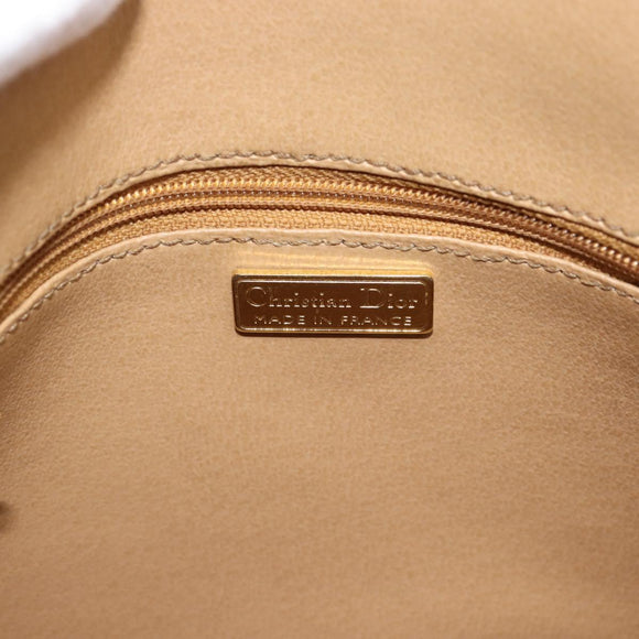 Christian Dior Trotter Hand Bag PVC Leather Navy Gold Tone Auth 196124