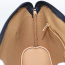 Christian Dior Trotter Hand Bag PVC Leather Navy Gold Tone Auth 196124-18