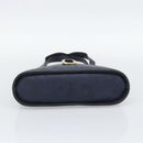Christian Dior Trotter Hand Bag PVC Leather Navy Gold Tone Auth 196124-9