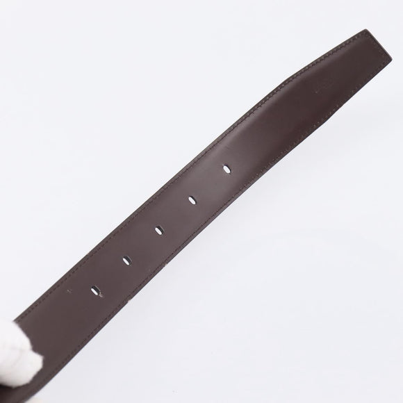 CARTIER Belt Leather 37.8"" Black Silver Auth 196125V