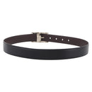 CARTIER Belt Leather 37.8"" Black Silver Auth 196125V-2