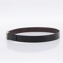 CARTIER Belt Leather 37.8"" Black Silver Auth 196125V-4