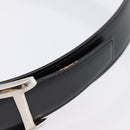 CARTIER Belt Leather 37.8"" Black Silver Auth 196125V-6