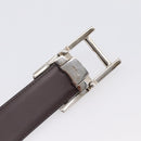 CARTIER Belt Leather 37.8"" Black Silver Auth 196125V-8