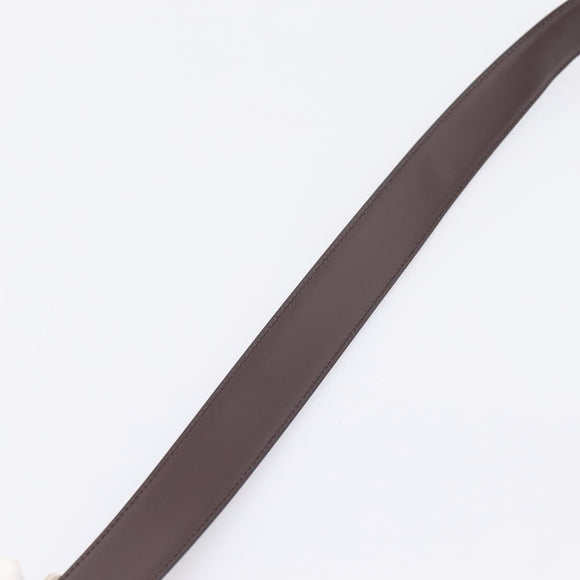 CARTIER Belt Leather 37.8"" Black Silver Auth 196125V