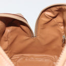 CELINE Macadam Boston Bag PVC Leather Beige Gold Tone Auth 196127-21