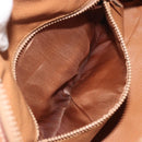 CELINE Macadam Boston Bag PVC Leather Beige Gold Tone Auth 196127-11