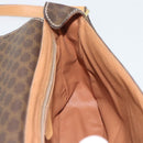 CELINE Macadam Shoulder Bag PVC Leather Brown Gold Tone Auth 196129-19