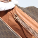 CELINE Macadam Shoulder Bag PVC Leather Brown Gold Tone Auth 196129-21