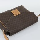 CELINE Macadam Shoulder Bag PVC Leather Brown Gold Tone Auth 196129-6