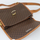 CELINE Macadam Shoulder Bag PVC Leather Brown Gold Tone Auth 196130-15