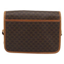 CELINE Macadam Shoulder Bag PVC Leather Brown Gold Tone Auth 196130-3