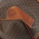 CELINE Macadam Boston Bag PVC Leather Brown Gold Tone Auth 196132-17