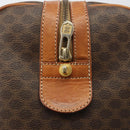 CELINE Macadam Boston Bag PVC Leather Brown Gold Tone Auth 196132-19