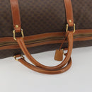 CELINE Macadam Boston Bag PVC Leather Brown Gold Tone Auth 196132-7