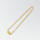 CELINE Macadam Necklace Metal Gold Tone Black Auth 196133A-7