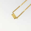 CELINE Macadam Necklace Metal Gold Tone Black Auth 196133A-8