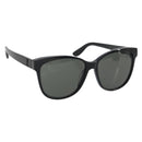 SAINT LAURENT Sunglasses Plastic Black Silver Auth 196140A-1