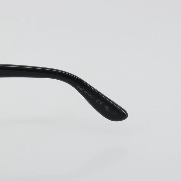 SAINT LAURENT Sunglasses Plastic Black Silver Auth 196140A
