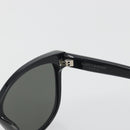 SAINT LAURENT Sunglasses Plastic Black Silver Auth 196140A-10